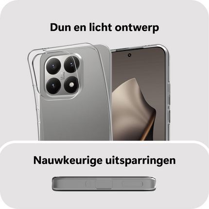 FlexLite Case - Xiaomi 15T - Soft TPU Back Cover - Clear