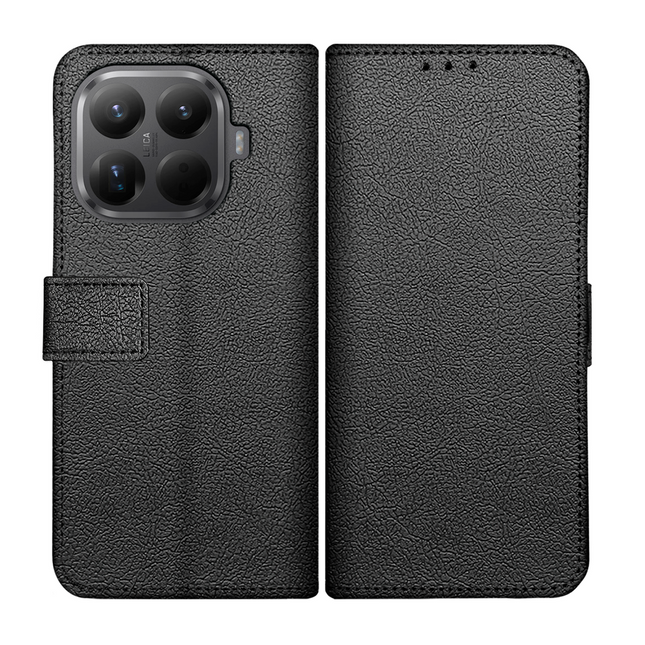 Classic Wallet Case - Xiaomi 15T Pro - PU leather Book Case - Black