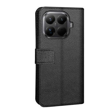 Classic Wallet Case - Xiaomi 15T Pro - PU leather Book Case - Black