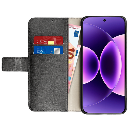 Classic Wallet Case - Xiaomi 17 - PU leather Book Case - Black