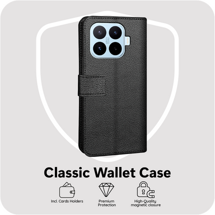 Classic Wallet Case - Xiaomi 17T - PU leather Book Case - Black