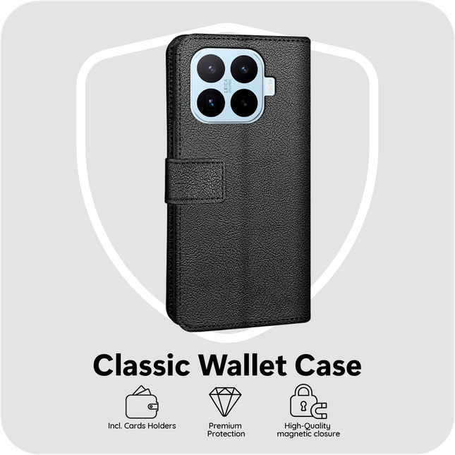 Classic Wallet Case - Xiaomi 17T - PU leather Book Case - Black