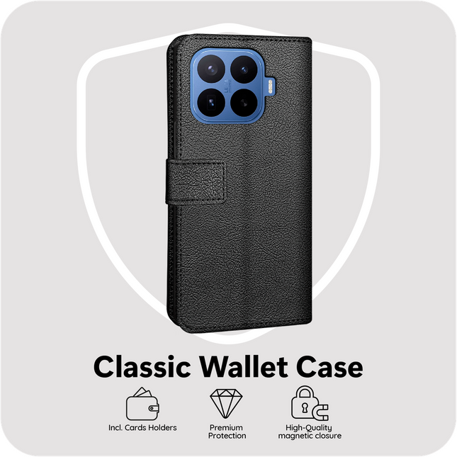 Classic Wallet Case - Xiaomi 17T Pro - PU leather Book Case - Black