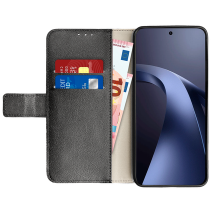 Classic Wallet Case - Xiaomi 17T Pro - PU leather Book Case - Black