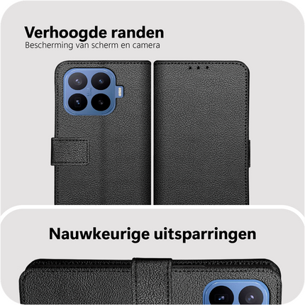 Classic Wallet Case - Xiaomi 17T Pro - PU leather Book Case - Black