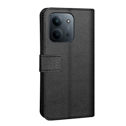 Classic Wallet Case - Xiaomi Poco C85 - PU leather Book Case - Black