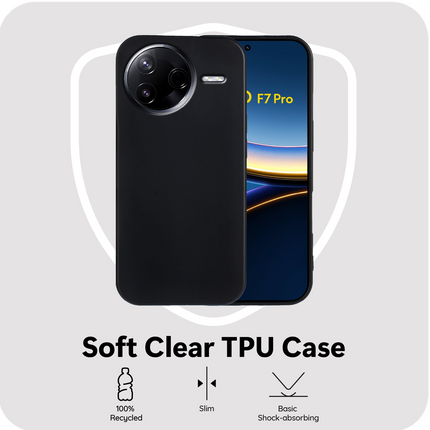FlexLite Case - Xiaomi Poco F7 Pro - Soft TPU Back Cover - Black