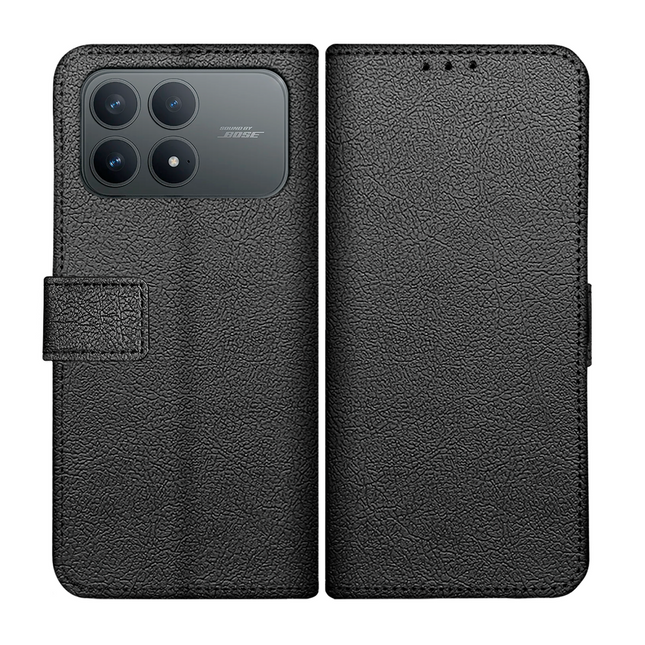 Classic Wallet Case - Xiaomi Poco F8 Pro - PU leather Book Case - Black
