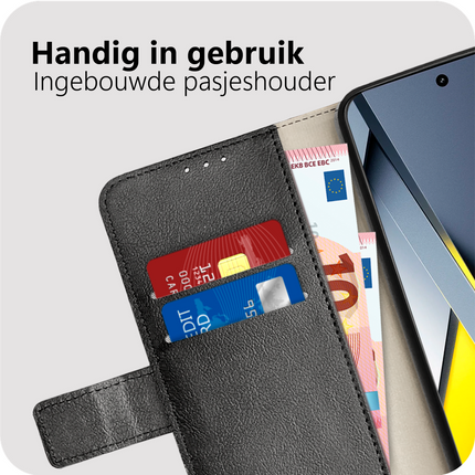 Classic Wallet Case - Xiaomi Poco F8 Pro - PU leather Book Case - Black