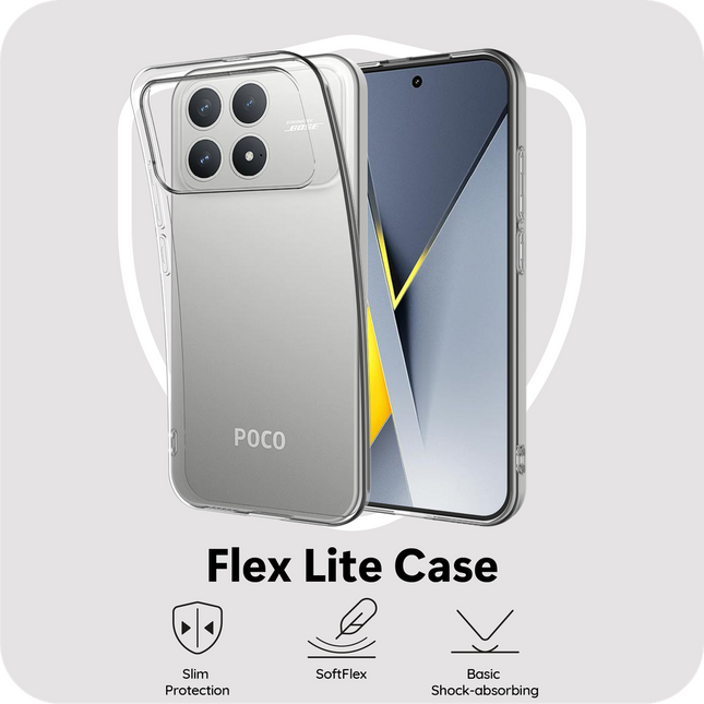 FlexLite Case - Xiaomi Poco F8 Pro - Soft TPU Back Cover - Clear