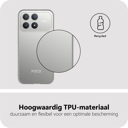 FlexLite Case - Xiaomi Poco F8 Pro - Soft TPU Back Cover - Clear