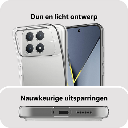 FlexLite Case - Xiaomi Poco F8 Pro - Soft TPU Back Cover - Clear