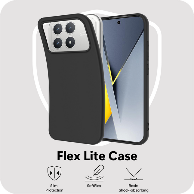 FlexLite Case - Xiaomi Poco F8 Pro - Soft TPU Back Cover - Black