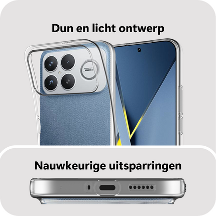 FlexLite Case - Xiaomi Poco F8 Ultra - Soft TPU Back Cover - Clear