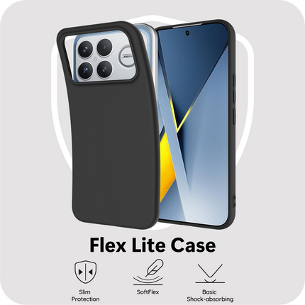 FlexLite Case - Xiaomi Poco F8 Ultra - Soft TPU Back Cover - Black