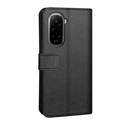 Classic Wallet Case - Xiaomi Poco M7 4G - PU leather Book Case - Black