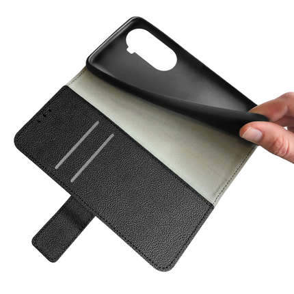 Classic Wallet Case - Xiaomi Poco M7 4G - PU leather Book Case - Black