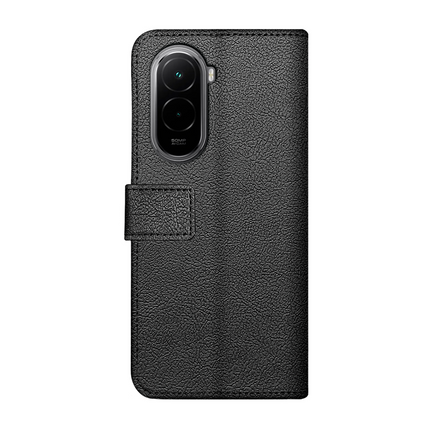 Classic Wallet Case - Xiaomi Poco M7 4G - PU leather Book Case - Black