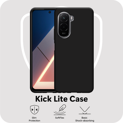 FlexLite Case - Xiaomi Poco M7 4G - Soft TPU Back Cover - Black