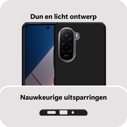 FlexLite Case - Xiaomi Poco M7 4G - Soft TPU Back Cover - Black