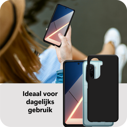FlexLite Case - Xiaomi Poco M7 4G - Soft TPU Back Cover - Black