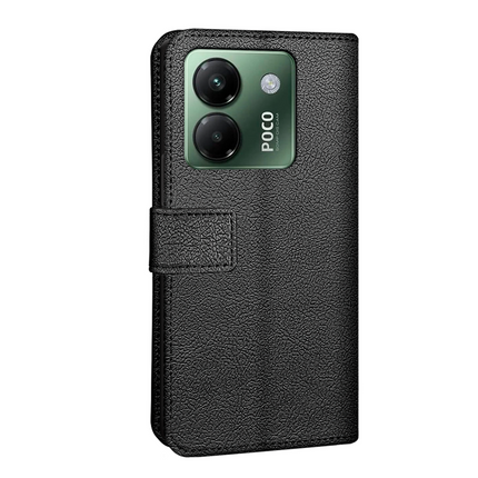 Classic Wallet Case - Xiaomi Poco M7 Pro - PU leather Book Case - Black
