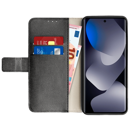 Classic Wallet Case - Xiaomi Poco M8 (5G) - PU leather Book Case - Black