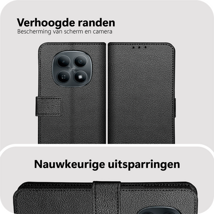 Classic Wallet Case - Xiaomi Poco M8 (5G) - PU leather Book Case - Black