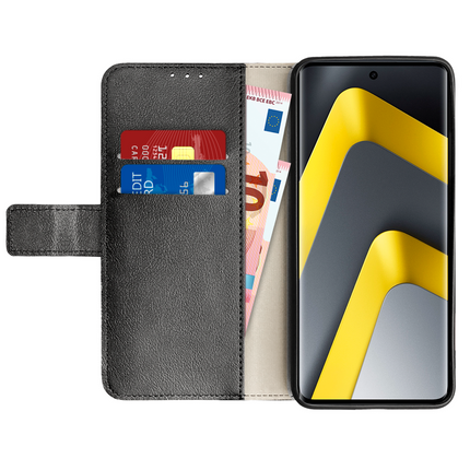 Classic Wallet Case - Xiaomi Poco M8 Pro (5G) - PU leather Book Case - Black