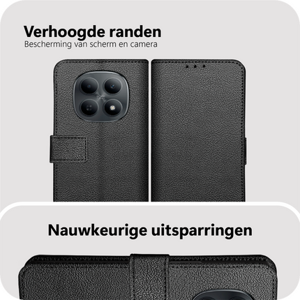 Classic Wallet Case - Xiaomi Poco M8 Pro (5G) - PU leather Book Case - Black