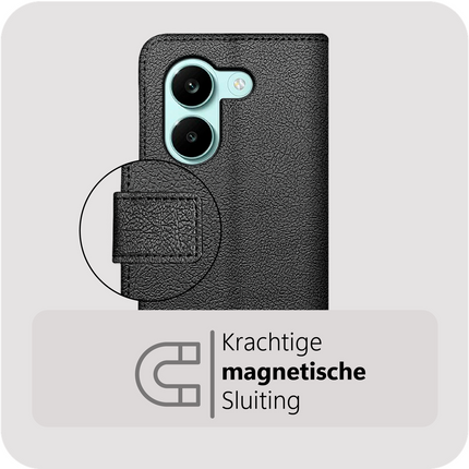 Classic Wallet Case - Xiaomi Poco X8 Pro - PU leather Book Case - Black