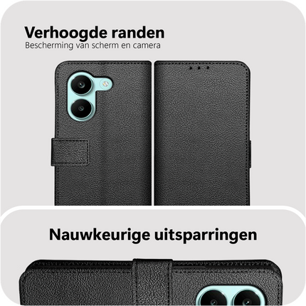 Classic Wallet Case - Xiaomi Poco X8 Pro - PU leather Book Case - Black