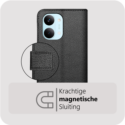 Classic Wallet Case - Xiaomi Poco X8 Pro Max - PU leather Book Case - Black