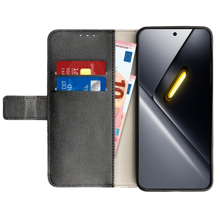 Classic Wallet Case - Xiaomi Poco X8 Pro Max - PU leather Book Case - Black