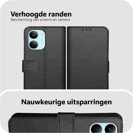 Classic Wallet Case - Xiaomi Poco X8 Pro Max - PU leather Book Case - Black