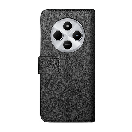 Classic Wallet Case - Xiaomi Redmi 14C - PU leather Book Case - Black