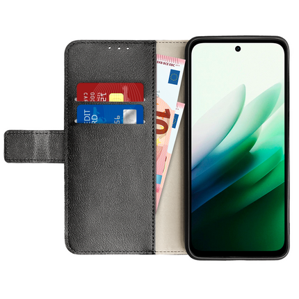 Classic Wallet Case - Xiaomi Redmi 15 (4G/5G) - PU leather Book Case - Black