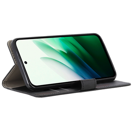 Classic Wallet Case - Xiaomi Redmi 15 (4G/5G) - PU leather Book Case - Black