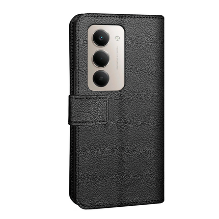 Classic Wallet Case - Xiaomi Redmi 15 (4G/5G) - PU leather Book Case - Black
