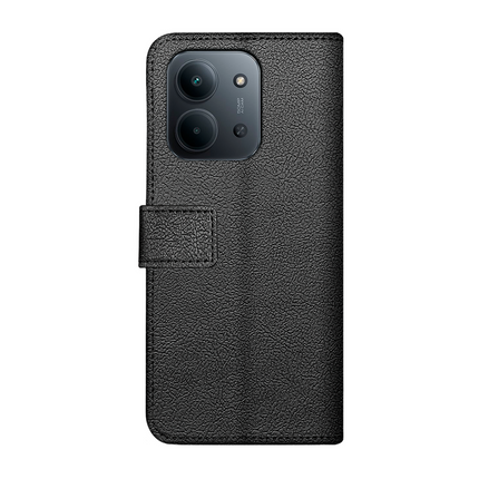 Classic Wallet Case - Xiaomi Redmi 15C - PU leather Book Case - Black