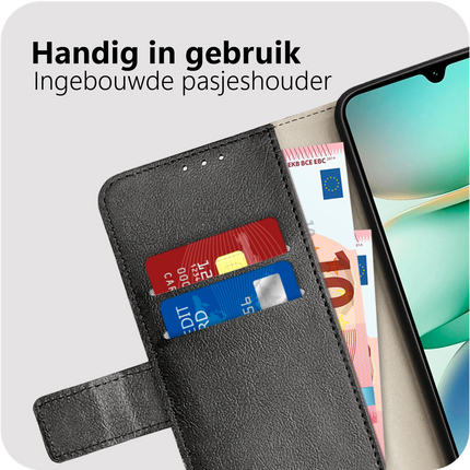 Classic Wallet Case - Xiaomi Redmi A5 - PU leather Book Case - Black
