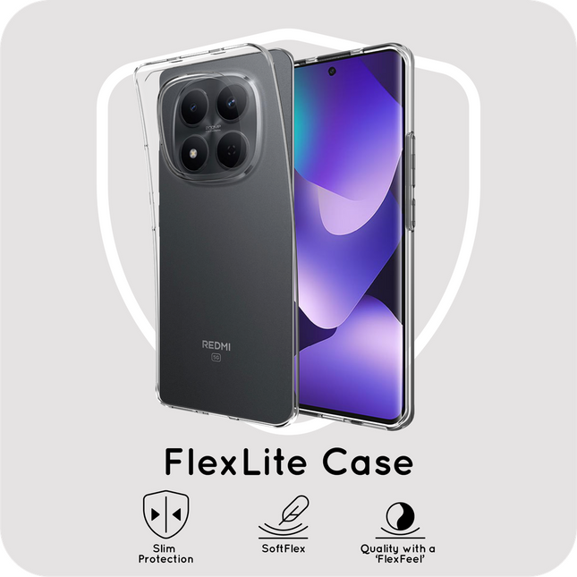 FlexLite Case - Xiaomi Redmi Note 15 (4G/5G) - Soft TPU Back Cover - Clear