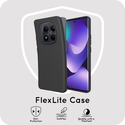 FlexLite Case - Xiaomi Redmi Note 15 (4G/5G) - Soft TPU Back Cover - Black