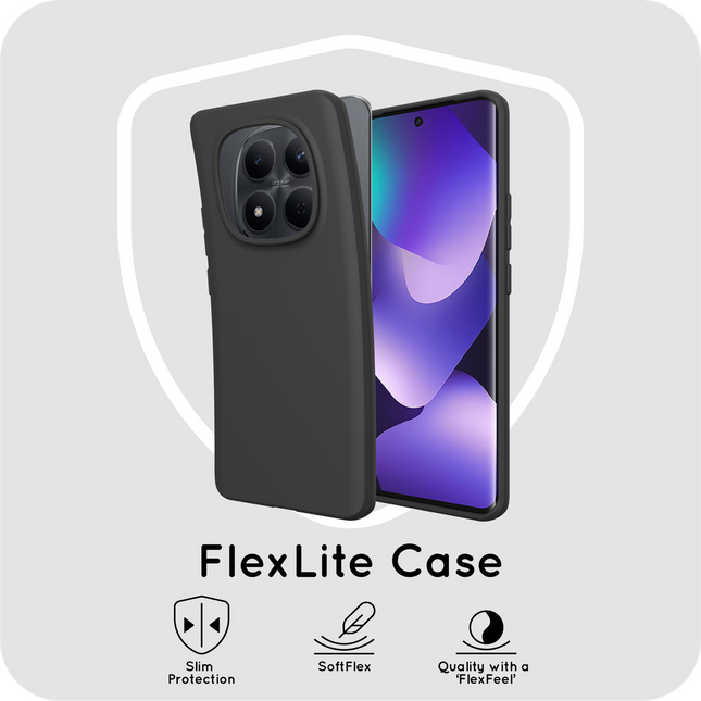 FlexLite Case - Xiaomi Redmi Note 15 (4G/5G) - Soft TPU Back Cover - Black