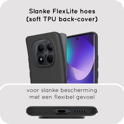 FlexLite Case - Xiaomi Redmi Note 15 (4G/5G) - Soft TPU Back Cover - Black