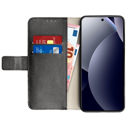 Classic Wallet Case - Xiaomi Redmi Note 15 Pro (4G) - PU leather Book Case - Black