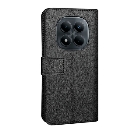 Classic Wallet Case - Xiaomi Redmi Note 15 Pro (4G) - PU leather Book Case - Black