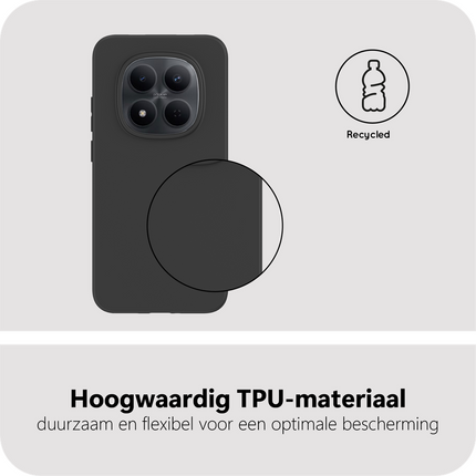 FlexLite Case - Xiaomi Redmi Note 15 Pro+ (5G) - Soft TPU Back Cover - Black