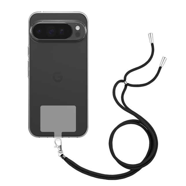 Lanyard Case - Google Pixel 10 Pro XL - Soft TPU Protective Cover with Necklace - Clear