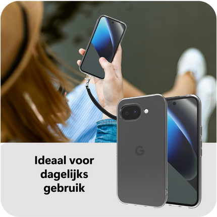 Lanyard Case - Google Pixel 10a - Soft TPU Protective Cover with Necklace - Clear